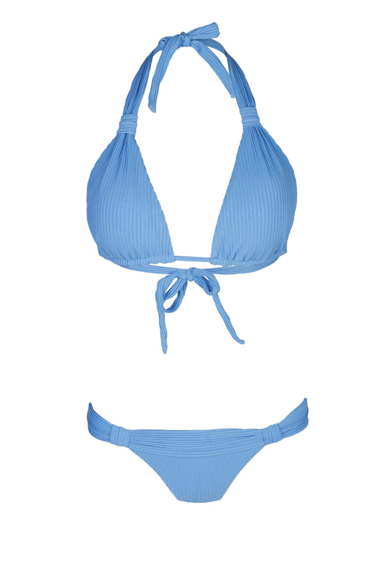 Celeste Ribbed Relax Bikini by Sand in my Toes with removable cups pads for a perfect fit. Made in Greece. The best swimwear of the 2026 summer.