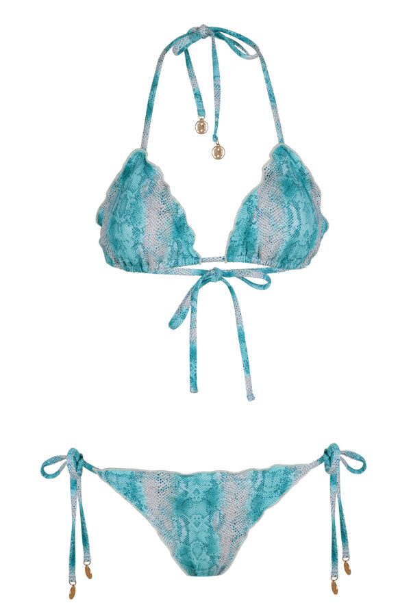 Zig Zag Party Bikini by Sand in My Toes with removable pads. Τα ραφτάκια δημιουργούν μια κολακευτική πλάτη σε σχήμα καρδιάς. Ελληνικά μαγιό